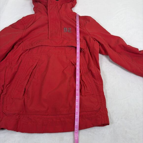 Y2K Abercrombie & Fitch Mens Small Red Pullover Hopkins Trail Jacket Charity - Picture 8 of 14